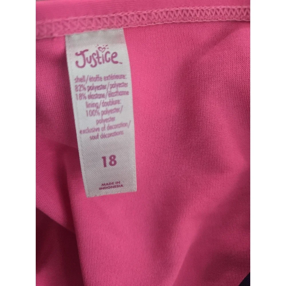 Justice Swimsuit 2 Piece Tankini Size 18 XL